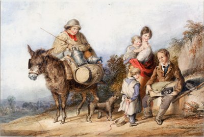 Milk Boy with Family Group by Henry Perlee Parker